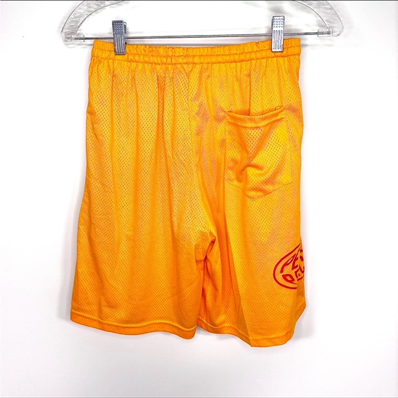 Petals and Peacocks Inclusivity Mesh Shorts Gold Small Sale - Picture 2 of 10